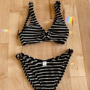 Ringed Striped black/white bikini